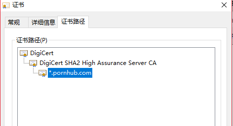 正常的证书